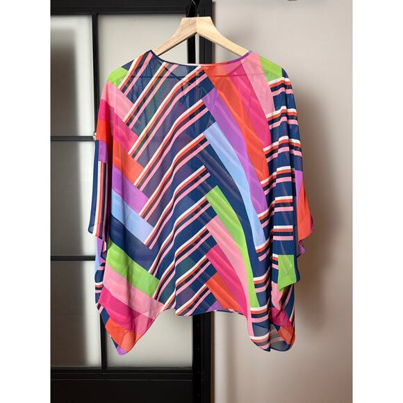 Trina Turk Striped Poncho - Picture 2 of 5